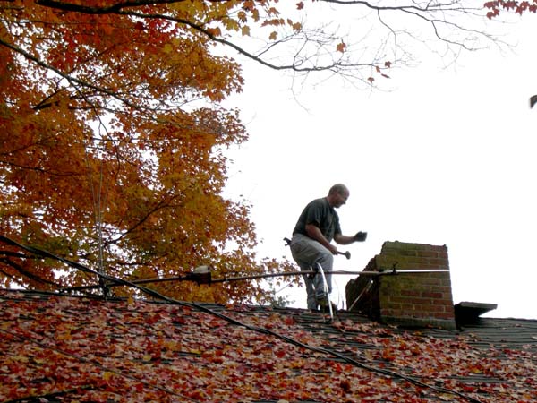 10-Danny removing chimney on roof