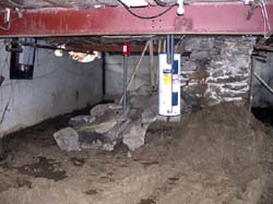 09-Basement with half chimney collapsed