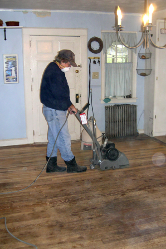 Family room during sanding #2